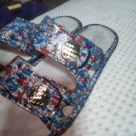 ALEGRIA EUC WOMENS EUR 40  US 9.5 DINAH LEATHER SLIPON SANDALS SHOES - Picture 7 of 10